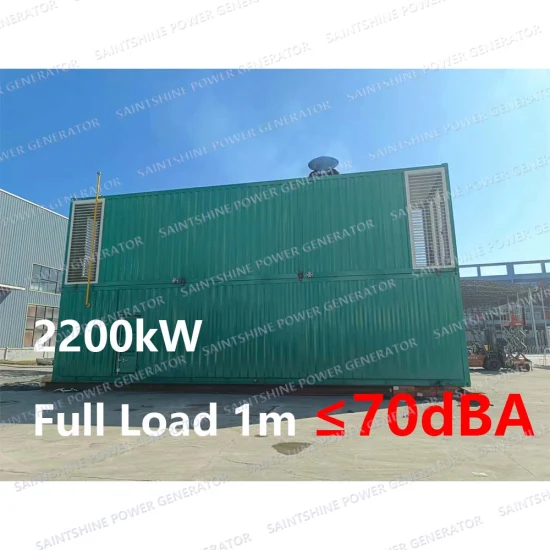 Saintshine 2200kw Noise Level Below 70dba Within 1m Super Silent Soundproof Double Layer Container Silent Type Containerized Power Generator Diesel Genset
